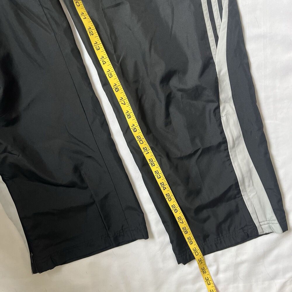 Adidas Vintage 00s Y2K Black Windbreaker Track Sweat Pants Mens M AZF001 Lined - Picture 7 of 9